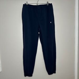 Everlane Women's Navy Blue Lightweight Jogger Pants Size L Elastic Waist Pockets